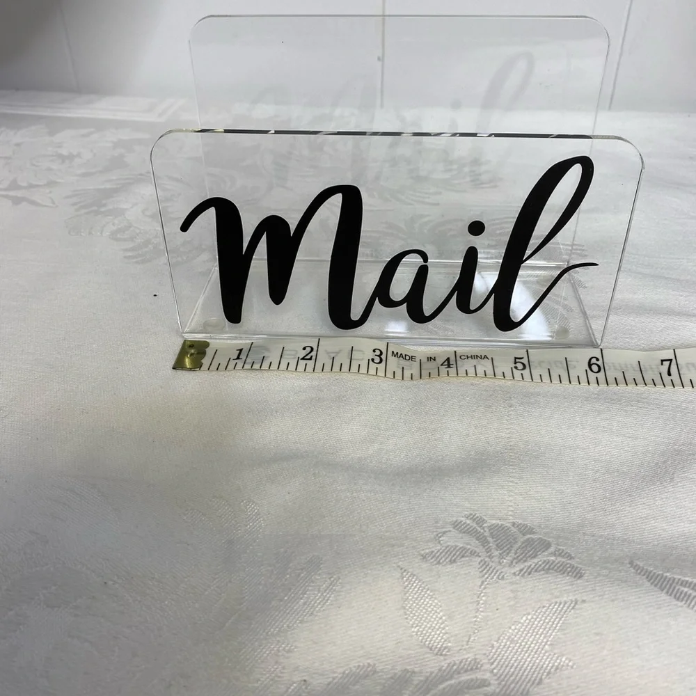 Clear acrylic mail holder